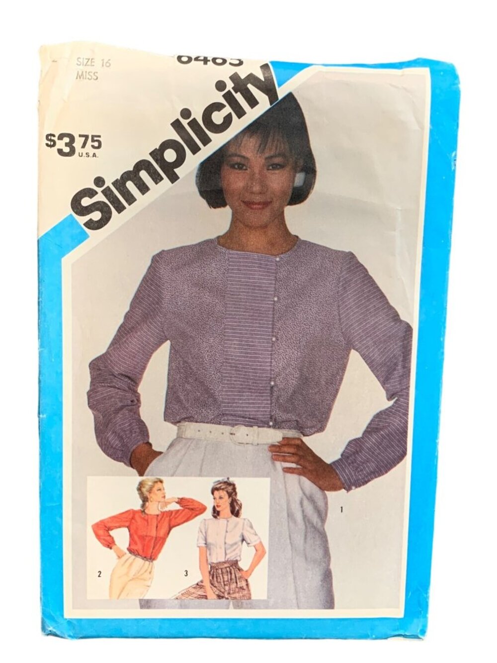 Simplicity Sewing Pattern 6465 Misses Shirt Size 16 Uncut